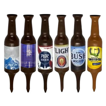 Funny Golf Tees Resin Golf Tees Novelty Bottle Shape Golf Tees Portable Golf Accessories for Driving Range Reusable Golf Tees