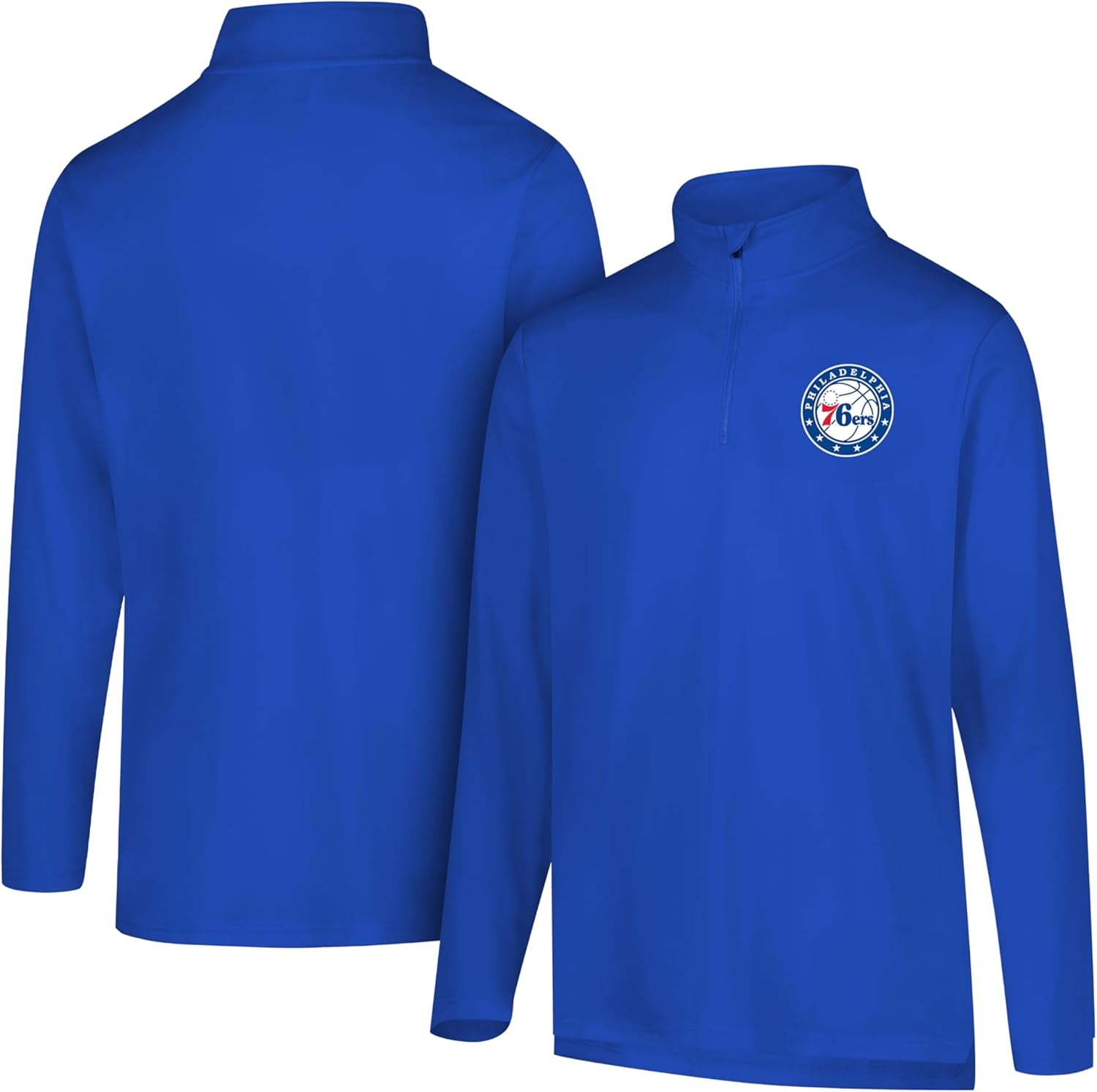 Men'S NBA Official Quarter Zip Long Sleeve Pullover T-Shirt