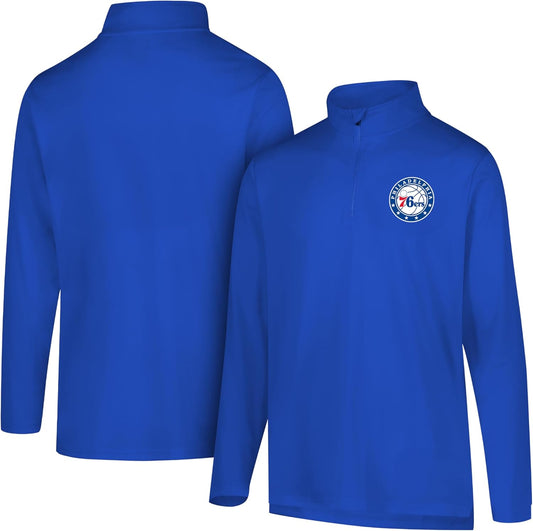 Men'S NBA Official Quarter Zip Long Sleeve Pullover T-Shirt